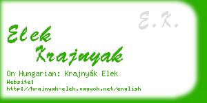 elek krajnyak business card